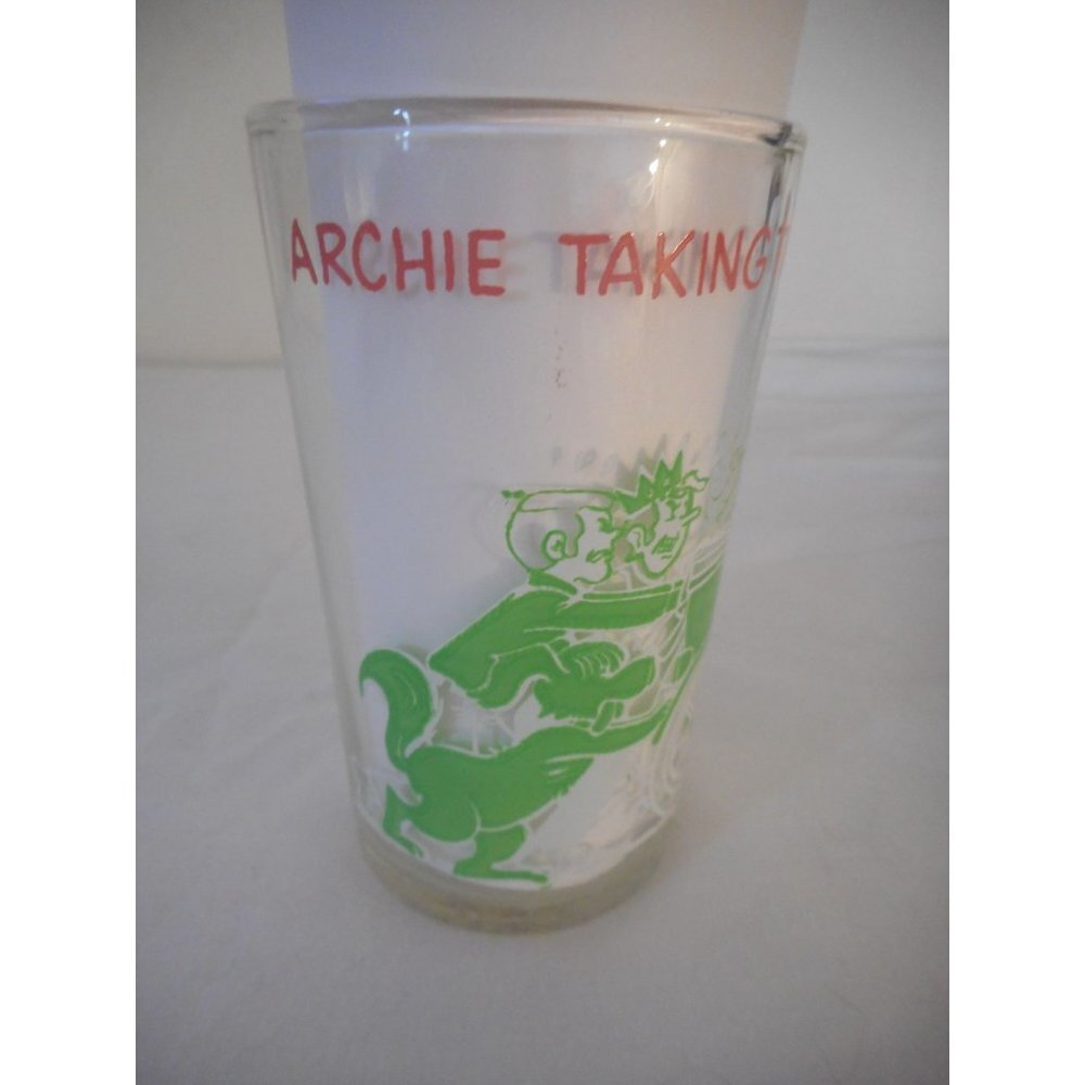 EUC Vintage 1971 Archie Jughead Taking The Gang For A Ride Jelly Jar Glass Cup 4